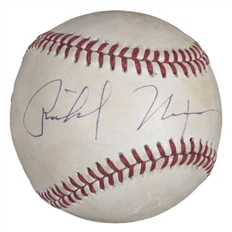Richard Nixon Single Signed ONL White Baseball (Beckett)
